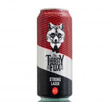 The Thirsty Fox Strong Lager can